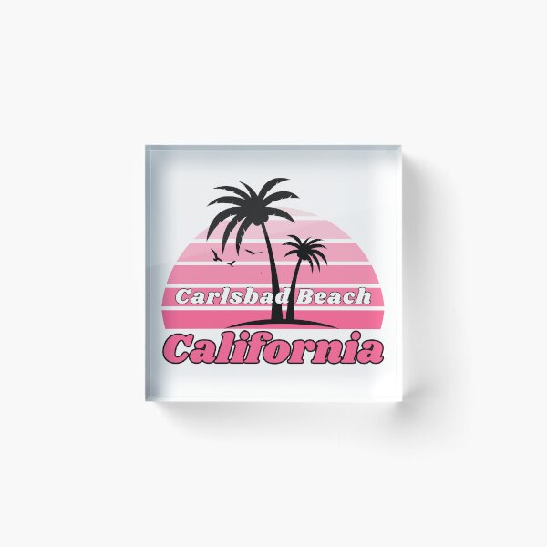 Item preview, Retro Cool Carlsbad Beach California Palm Tree at Sunset Souvenirs designed and sold by karmdaf.