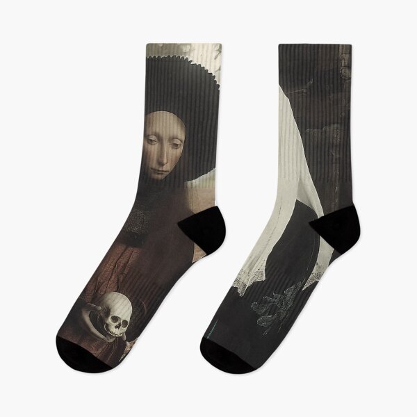 Item preview, Victorian Women Holding Skulls in a Gothic Scene designed and sold by landletsy.