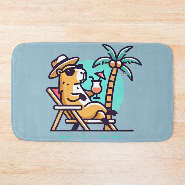 Item preview, capybara enjoying a delicious juice designed and sold by D-dreams.