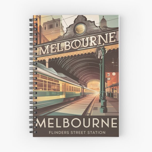 Artikelvorschau, Melbourne-Weinlese-Reise-Plakat entworfen und verkauft von TravelerRat.