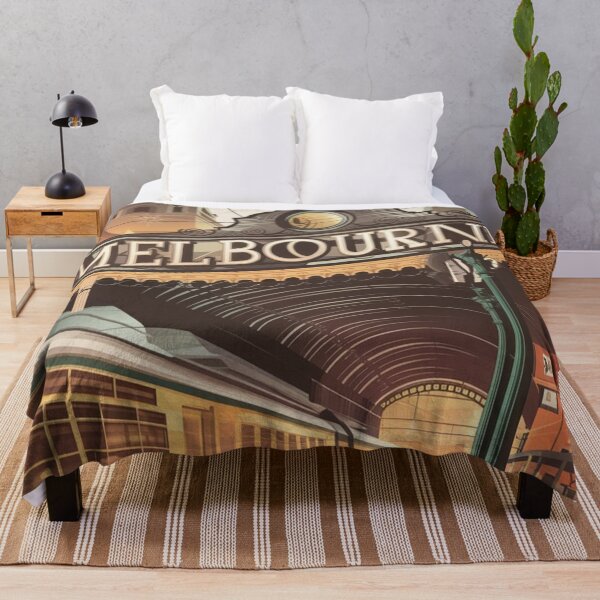 Item preview, Melbourne Vintage Travel Poster designed and sold by TravelerRat.