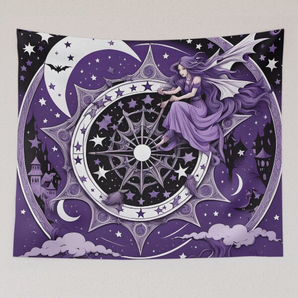 Item preview, Enchanted Witch's Moon Mandala designed and sold by MandalasShops.