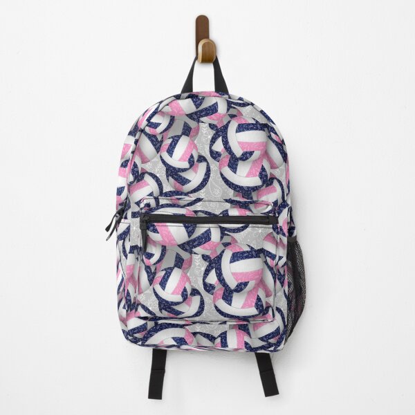 Item preview, Navy blue pink boho floral doodle volleyball designed and sold by katzdzynes.