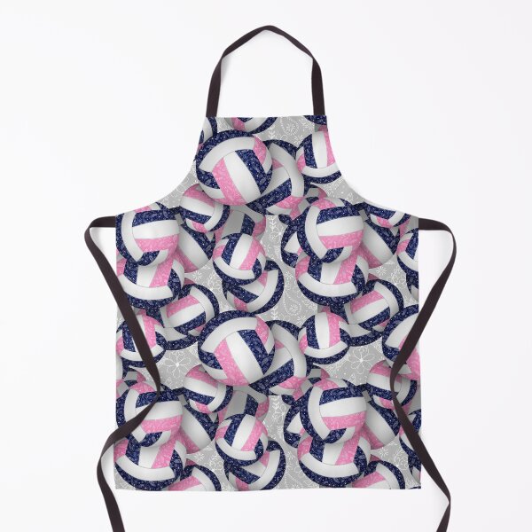 Item preview, Navy blue pink boho floral doodle volleyball designed and sold by katzdzynes.