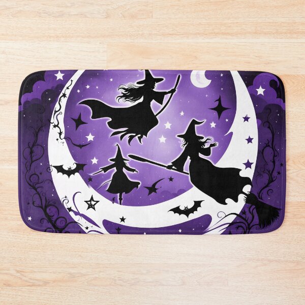 Item preview, Witches Flying in the Enchanted Moon designed and sold by MandalasShops.