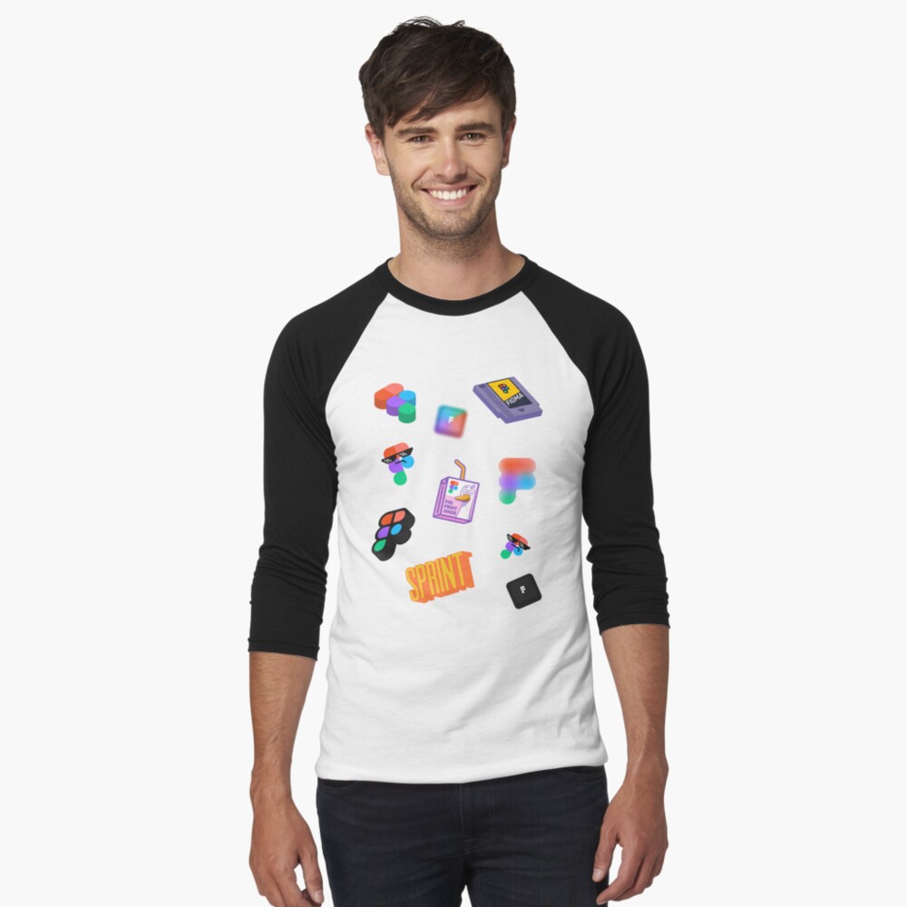 Item preview, Baseball ¾ Sleeve T-Shirt designed and sold by PoshPixel.