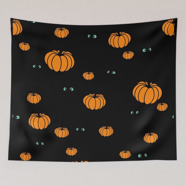 Item preview, Black silhouettes of cats and orange pumpkins.2 designed and sold by My-fake-places.