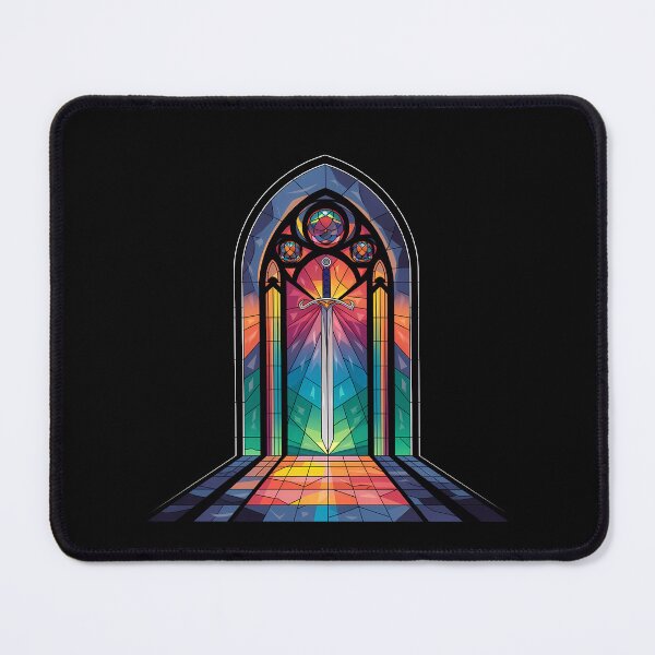 Item preview, Stainglass The Sword Retro Gothic Portal, designed and sold by VitrauxNoirs.