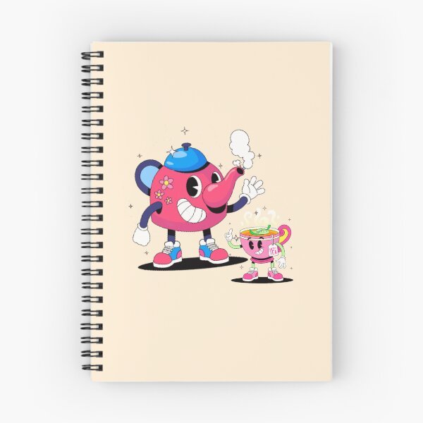 Item preview, Laughing Cartoon Teapot with a Pink Cup designed and sold by nada-art.