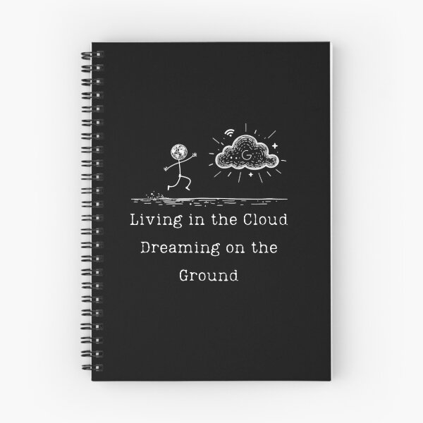 Artikelvorschau, Leben in der Wolke, Träumen auf dem Boden | Digital Nomad Stickman Design entworfen und verkauft von FlatEdge.