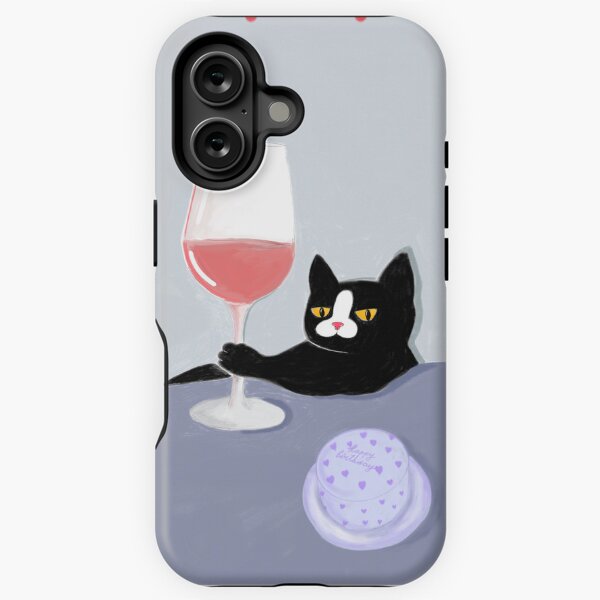 Artikel-Vorschau von Katze mit Wein: Festliche Stimmung, designt und verkauft von Doroshshop.
