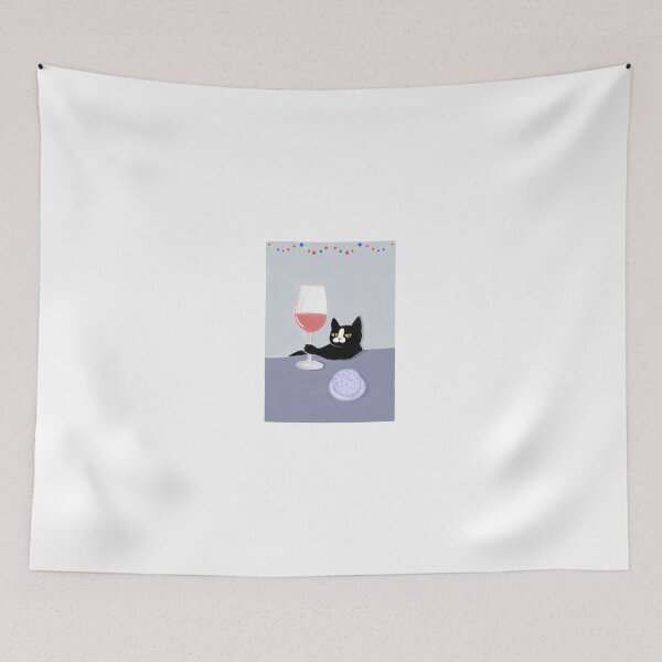 Item preview, Cat with Wine: Festive Vibes designed and sold by Doroshshop.