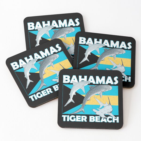 Item preview, Tiger Beach Bahamas Hammerhead Shark Tiger Shark designed and sold by NicGrayGraphic.
