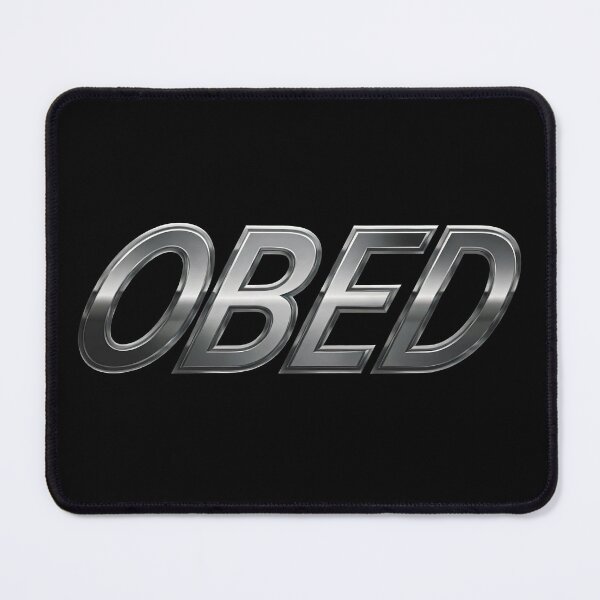 Item preview, Silver typography OBED designed and sold by Darkifun.