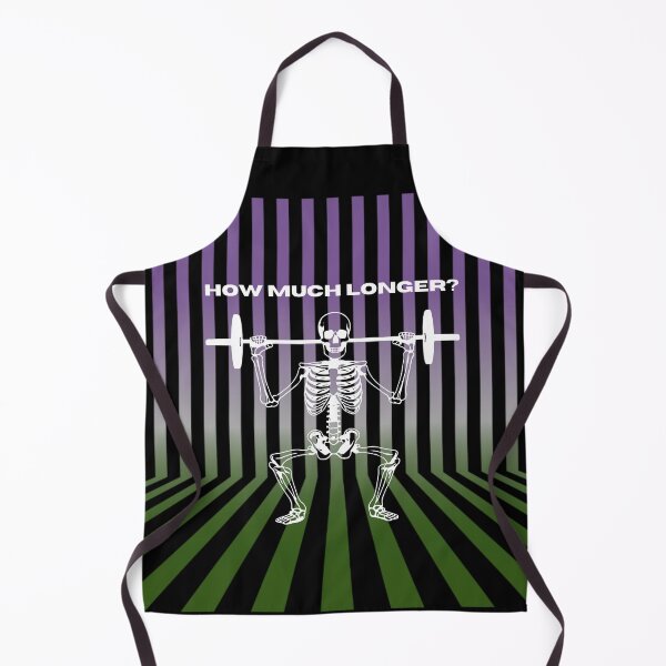 Item preview, How Much Longer, Genderqueer pride Flag, Skeleton Weightlifting graphic, gym, weightlifting, skeleton, funny lgbtq, fitness, designed and sold by PrideBeProud.