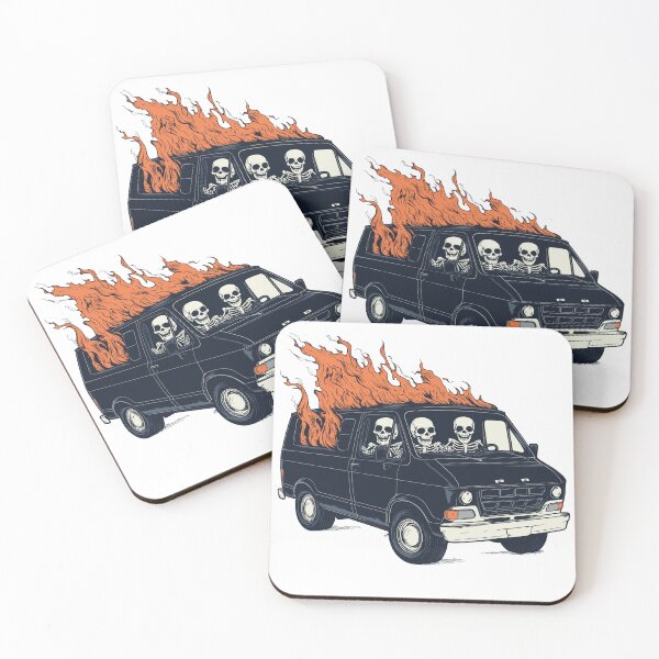 Item preview, Skeletons on Fire Ride designed and sold by shafranietz.