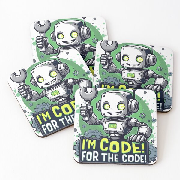 Item preview, I'M CODE! FOR THE CODE! ROBOTE  designed and sold by MonStock.
