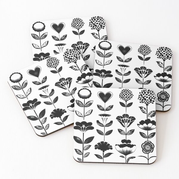 Item preview, Monochrome Floral Pattern – Elegant Black and White Flower Design | Minimalist Art for Home Décor & Gifts designed and sold by ashleyecarr.