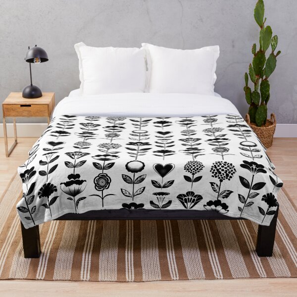 Item preview, Monochrome Floral Pattern – Elegant Black and White Flower Design | Minimalist Art for Home Décor & Gifts designed and sold by ashleyecarr.
