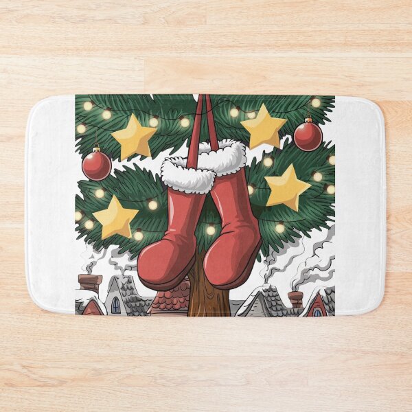 Item preview, Festive Christmas Stockings on Pine Tree 2024 2025 designed and sold by ArtSeeker01.