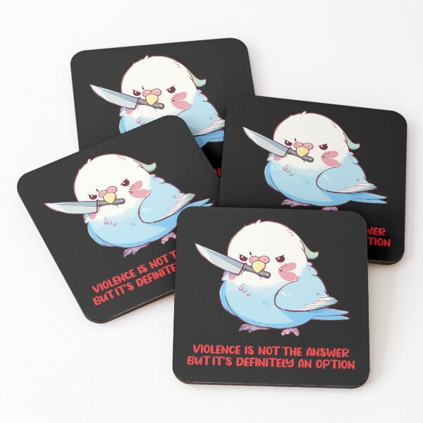 Item preview, Violence is not the answer but it's definitely an option - Cute Funny Parrot Holding Knife designed and sold by aresmeris.