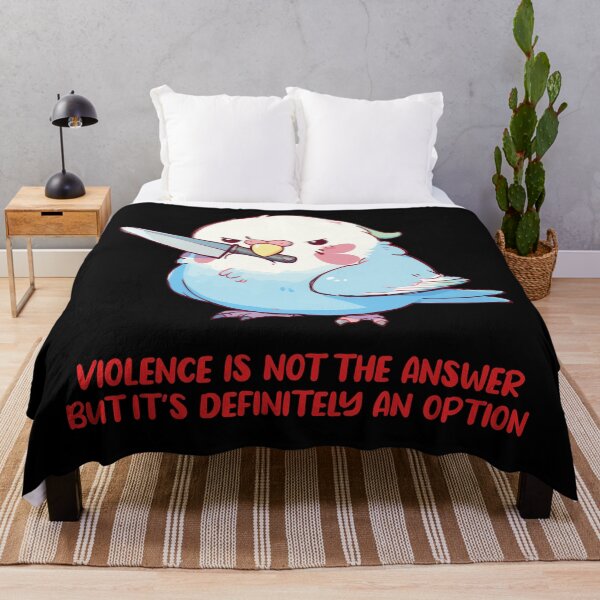 Item preview, La violencia no es la respuesta, pero definitivamente es una opción: lindo y divertido loro sosteniendo un cuchillo designed and sold by aresmeris.