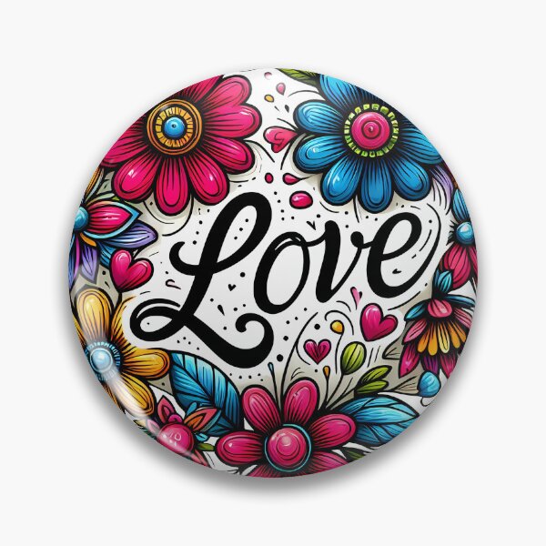 Item preview, Love Flowers Heart shape Floral Print designed and sold by MuttsDesigns.