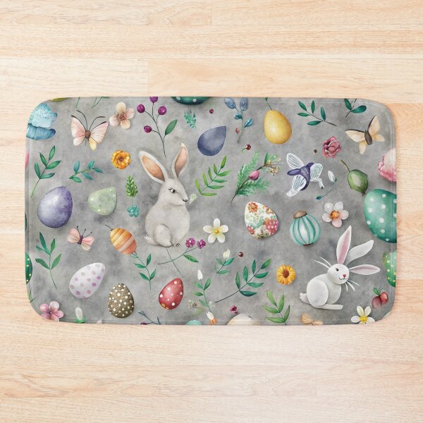 Item preview, Whimsical Easter Illustration with Rabbits and Colorful Eggs designed and sold by Rostislav Bouda.