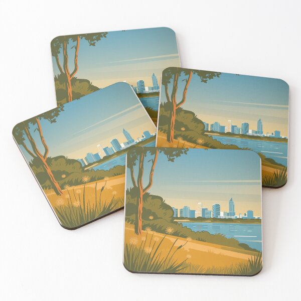 Item preview, Perth Vintage Travel Poster designed and sold by TravelerRat.