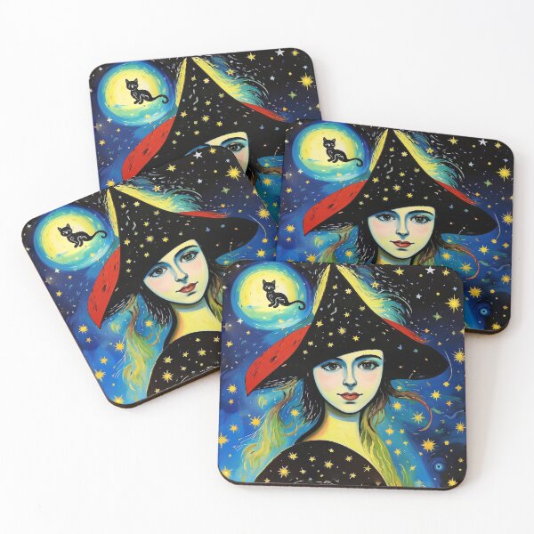 Item preview, A witch girl and a black cat. designed and sold by Natalia-Vlad.