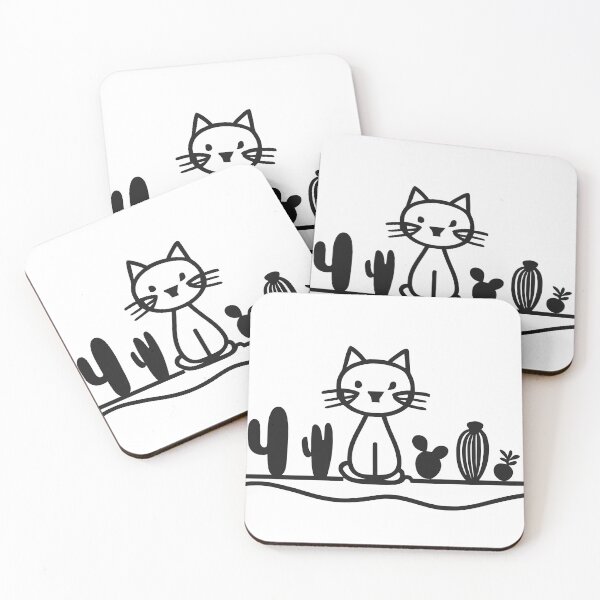 Item preview, cat between cacti designed and sold by jkrphoto.