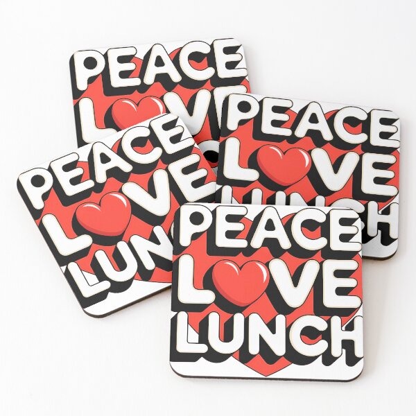 Item preview, Peace Love Lunch Funny Lunch Lady designed and sold by HelicalCreative.