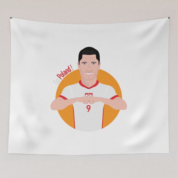 Item preview, The captain of the Polish national football team Lewandowski celebrating a goal Lewy designed and sold by vectorlove.