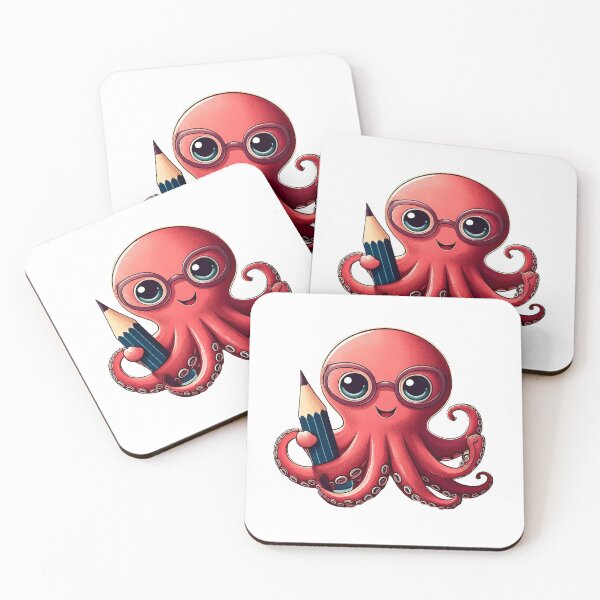 Item preview, Verspielter Oktopus mit Stift designed and sold by BysonDesigns.