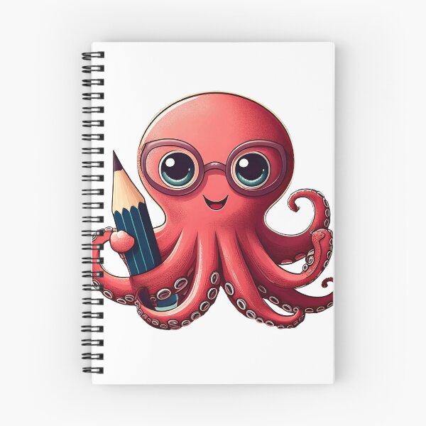 Item preview, Verspielter Oktopus mit Stift designed and sold by BysonDesigns.