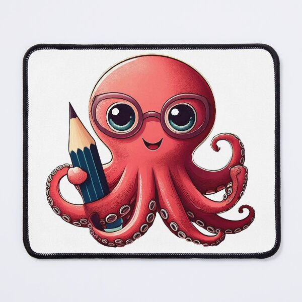 Item preview, Verspielter Oktopus mit Stift designed and sold by BysonDesigns.