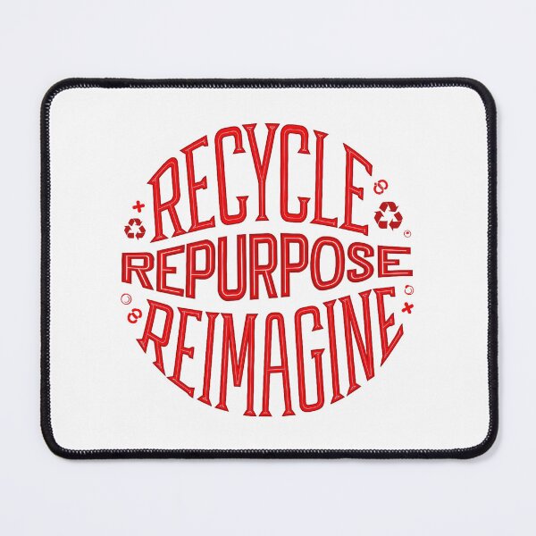 Item preview, Red Recycle Repurpose Reimagine | Environmental | Earth Day designed and sold by PinkGoddessLove.