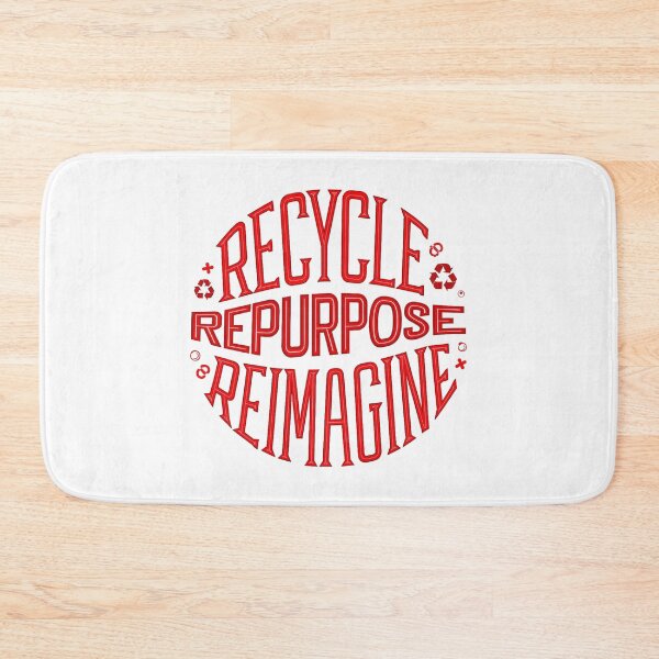 Item preview, Red Recycle Repurpose Reimagine | Environmental | Earth Day designed and sold by PinkGoddessLove.
