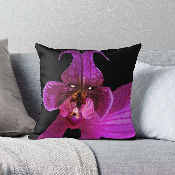 Shep- Orchid Alien Discovery Throw Pillow