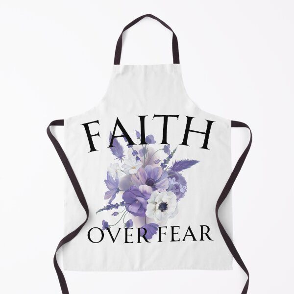 Item preview, Faith Over Fear Purple Flowers Motivational Quotes designed and sold by CCKimShop.