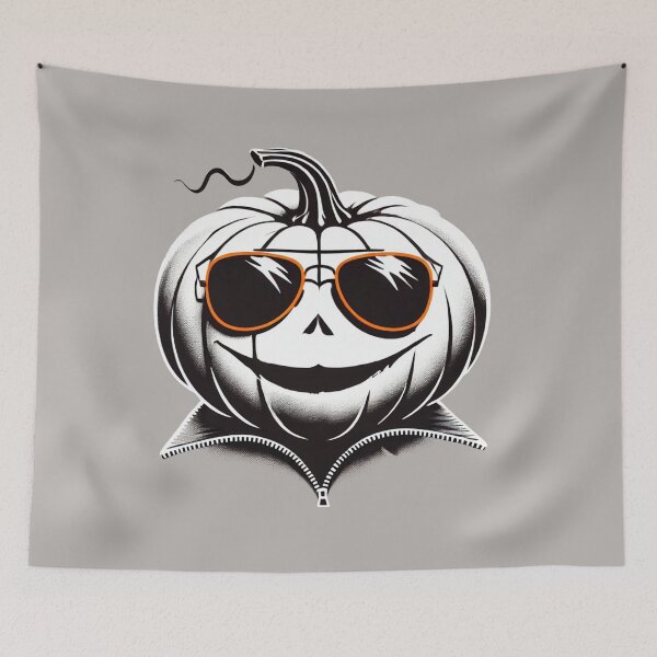 Item preview, Pumpkin with Glasses and Vampire Collar designed and sold by Blink Art Studio.
