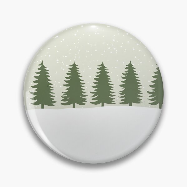 Item preview,  a wintery scene with five stylized pine trees standing in a row against a snowy background. designed and sold by HEMRO.