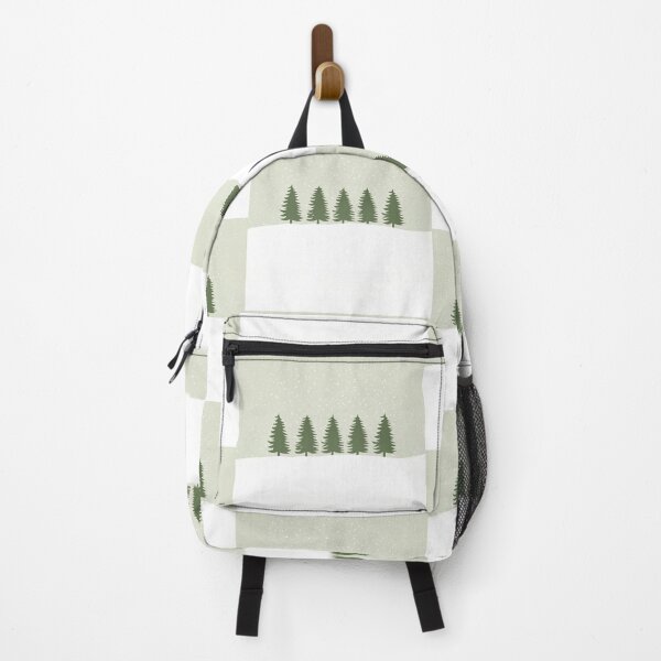 Item preview, a wintery scene with five stylized pine trees standing in a row against a snowy background. designed and sold by HEMRO.