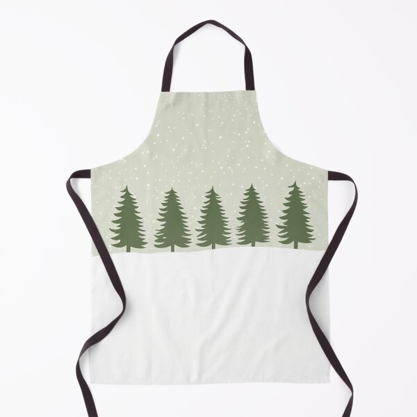 Item preview,  a wintery scene with five stylized pine trees standing in a row against a snowy background. designed and sold by HEMRO.
