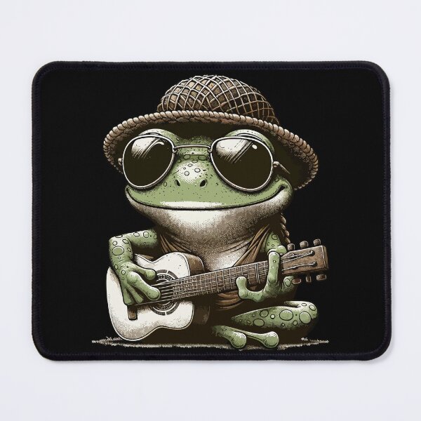 Item preview, Cute Cottagecore Aesthetic Frog Playing Guitar Vintage Graphic designed and sold by Dapper-Art.