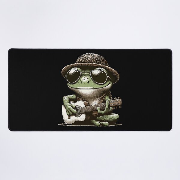 Item preview, Cute Cottagecore Aesthetic Frog Playing Guitar Vintage Graphic designed and sold by Dapper-Art.