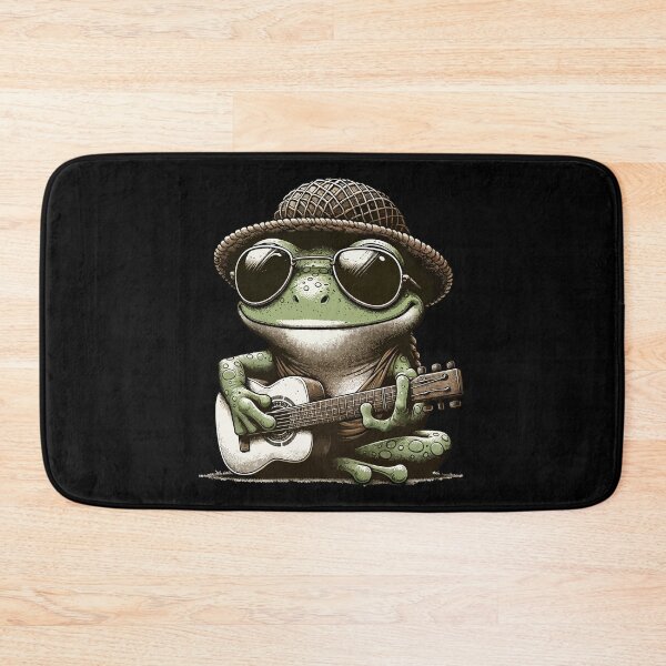 Item preview, Cute Cottagecore Aesthetic Frog Playing Guitar Vintage Graphic designed and sold by Dapper-Art.