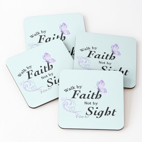 Item preview, Walk by Faith not by Sight lilac butterfly designed and sold by Fionamyles.