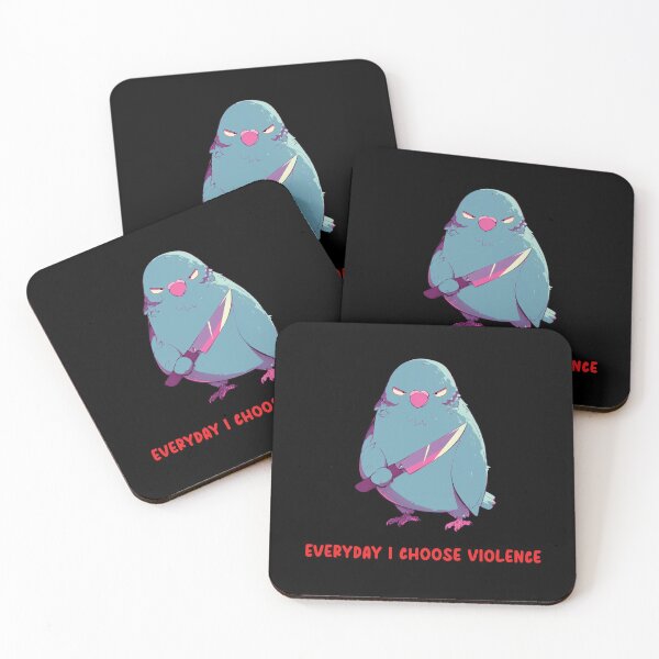 Item preview, Everyday I Choose Violence - Cute Funny Pigeon Holding Knife designed and sold by aresmeris.