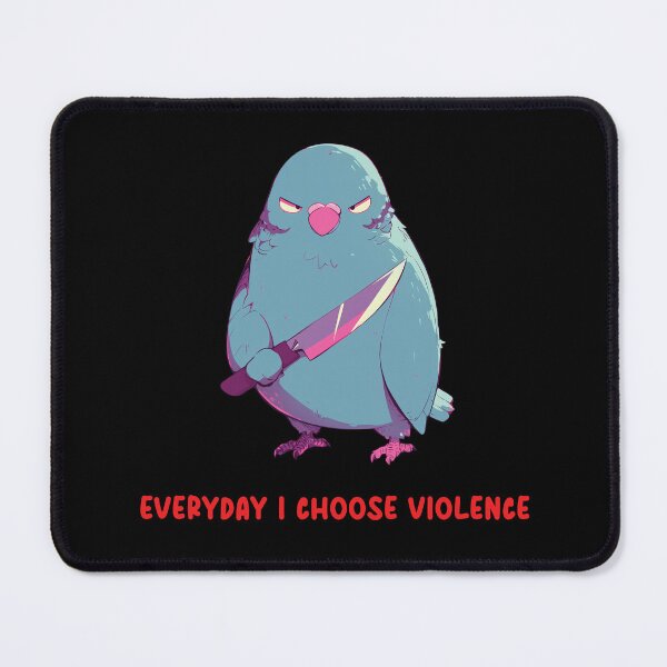 Item preview, Everyday I Choose Violence - Cute Funny Pigeon Holding Knife designed and sold by aresmeris.